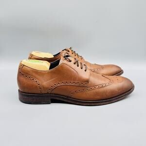Cole Haan Shoes Mens 9.5 Brown Leather Grand OS Wingtip Oxford Dress Brogue